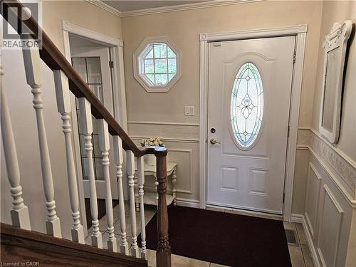 Entryway featuring a wood staircase - 120 Lynndale Road, Simcoe, ON 