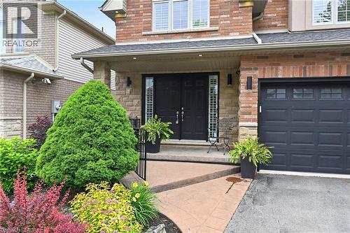 Stamped concrete steps to welcome your guests - 43 Wilbur Drive, Binbrook, ON 