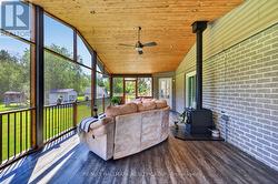 30 x 15 COVERED/SCREENED DECK - COZY FIREPLACE - 