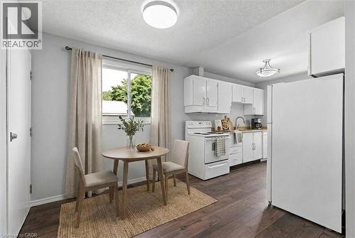 Upper level kitchen/dining area (virtually staged) - 96 Pathfinder Crescent, Kitchener, ON 