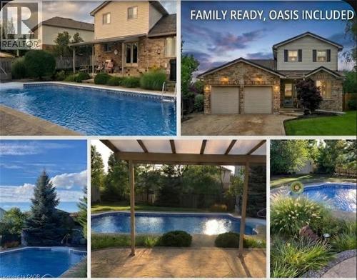 84 Jamieson Drive, Caledonia, ON - Outdoor With In Ground Pool With Backyard