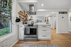 Working Island with wood accents - 