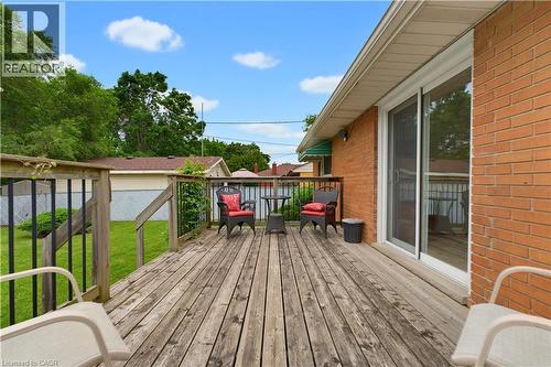 Beautiful deck with sliding door - 42 Highman Avenue, Cambridge, ON 
