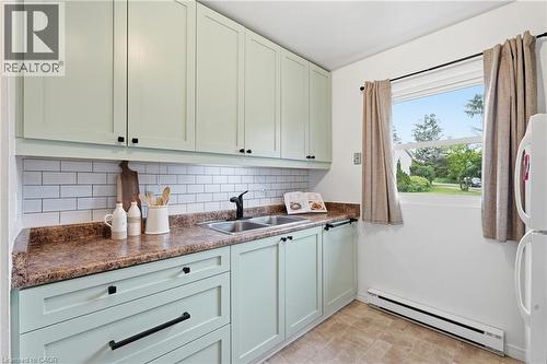 513 Weber Street N Unit# B, Waterloo, ON - Indoor Photo Showing Kitchen With Double Sink