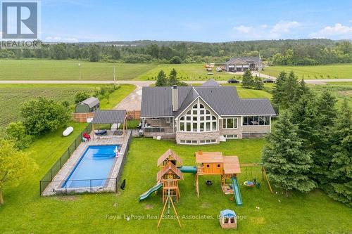 6-7 - 321311 Concession Road, East Luther Grand Valley, ON - Outdoor With In Ground Pool With Deck Patio Veranda With Backyard