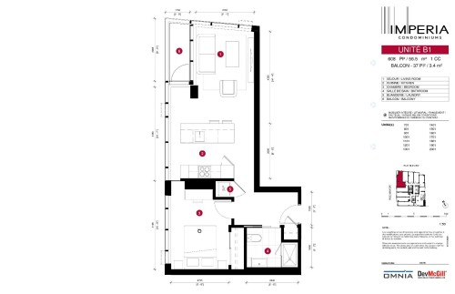 Floor Plan - 901-360 Rue Mayor, Montréal (Ville-Marie), QC - Other