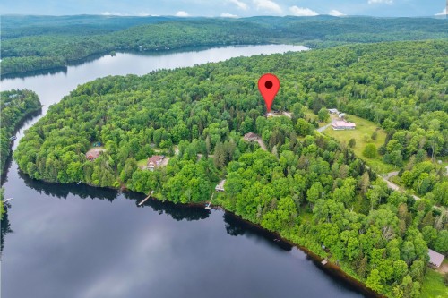 Aerial View - 1451 Ch. Du Lac-Aux-Bois-Francs O., Rivière-Rouge, QC - Outdoor With Body Of Water With View