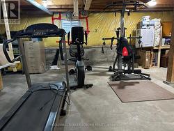 Weight room in basement - 