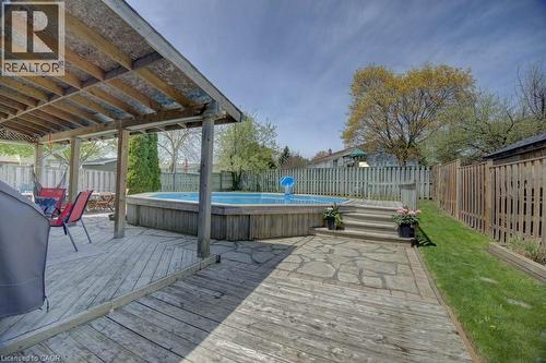 14 Rose Garden Street, Kitchener, ON - Outdoor With Above Ground Pool With Deck Patio Veranda