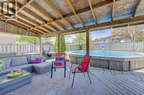 14 Rose Garden Street, Kitchener, ON - Outdoor With Above Ground Pool With Deck Patio Veranda With Exterior
