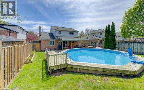 14 Rose Garden Street, Kitchener, ON - Outdoor With Above Ground Pool With Deck Patio Veranda With Backyard With Exterior