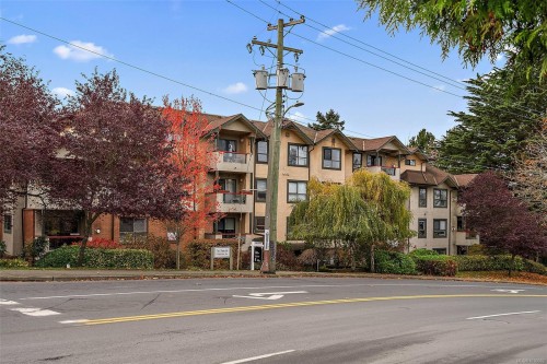 202-7 Gorge Rd West, Saanich, BC - Outdoor With Balcony With Facade