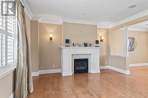 1486 Orchard Haven Ridge, Mississauga, ON - Indoor Photo Showing Living Room With Fireplace