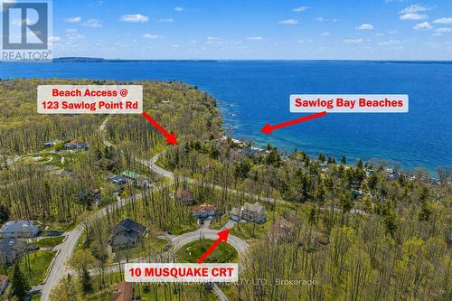 5 Min Walk to The Beach - 10 Musquake Court, Tiny, ON - Outdoor With Body Of Water With View
