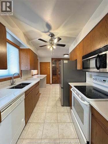 1595 Sun Valley, Windsor, ON - Indoor Photo Showing Kitchen With Double Sink