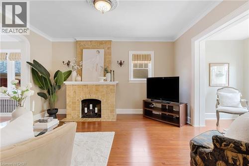 115 Filbert Street, Kitchener, ON - Indoor Photo Showing Living Room With Fireplace