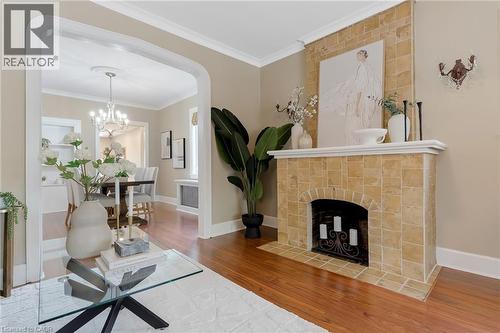 115 Filbert Street, Kitchener, ON - Indoor Photo Showing Living Room With Fireplace