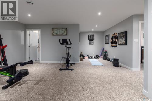 212 Iron Bridge Drive, Moose Jaw, SK - Indoor Photo Showing Gym Room