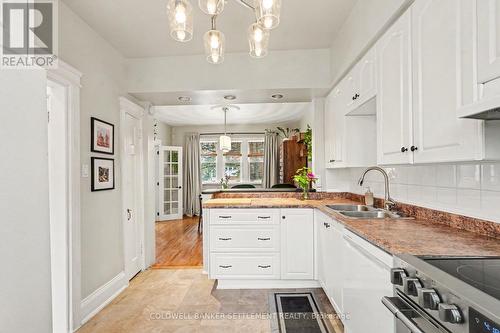 Renovated kitchen; plenty of cupboards & counter. - 1 Burchell Boulevard, Perth, ON - Indoor Photo Showing Kitchen With Double Sink