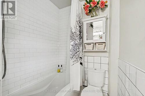 Renovated main bathroom with soaker tub/shower. - 1 Burchell Boulevard, Perth, ON - Indoor Photo Showing Bathroom