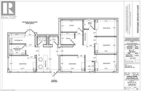 Dental office Floor plan - 3052 New Street, Burlington, ON 