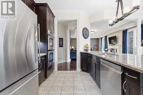 2 Wall Ovens - 555 Kingsfield Loop, Oshawa, ON - Indoor Photo Showing Kitchen With Stainless Steel Kitchen With Double Sink With Upgraded Kitchen