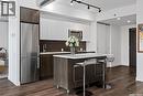 1104 490 2Nd Avenue S, Saskatoon, SK  - Indoor Photo Showing Kitchen With Stainless Steel Kitchen With Upgraded Kitchen 