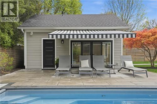 Pool House - 735 George Street, Burlington, ON - Outdoor With In Ground Pool With Deck Patio Veranda