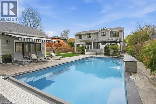 735 George Street, Burlington, ON - Outdoor With In Ground Pool With Deck Patio Veranda