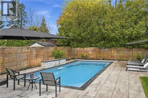735 George Street, Burlington, ON - Outdoor With In Ground Pool With Deck Patio Veranda With Backyard