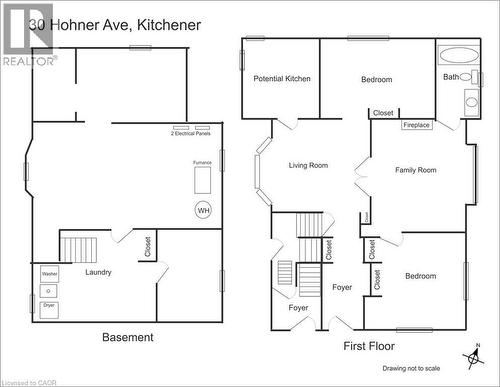Floor plan basement and first floor - 30 Hohner Avenue, Kitchener, ON - Other