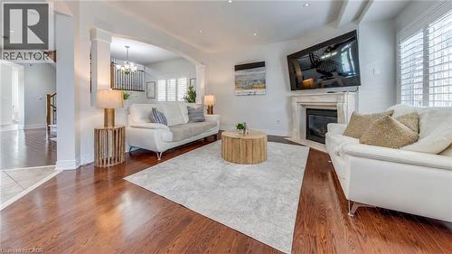 4208 Fuller Crescent, Burlington, ON - Indoor Photo Showing Living Room With Fireplace