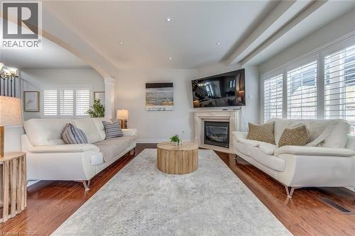 4208 Fuller Crescent, Burlington, ON - Indoor Photo Showing Living Room With Fireplace