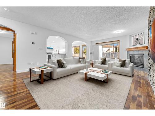 10621 175A Av Nw, Edmonton, AB - Indoor Photo Showing Living Room With Fireplace