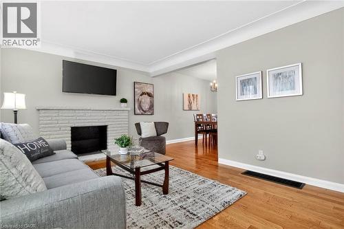 874 Francis Road, Burlington, ON - Indoor Photo Showing Living Room With Fireplace