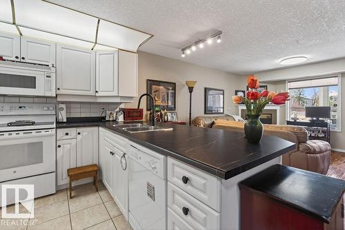 #112 6703 172 St Nw, Edmonton, AB - Indoor Photo Showing Kitchen With Double Sink