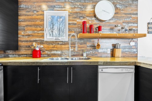 Cuisine - 1960 Rue Du Skieur, Sainte-Adèle, QC - Indoor Photo Showing Kitchen With Double Sink