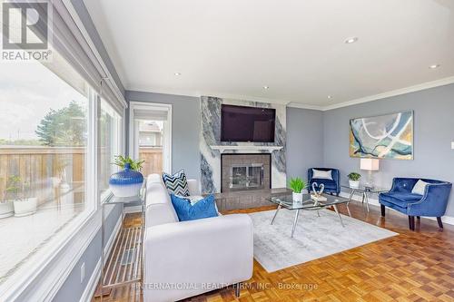 1236 Fleet Street, Mississauga, ON - Indoor Photo Showing Living Room With Fireplace