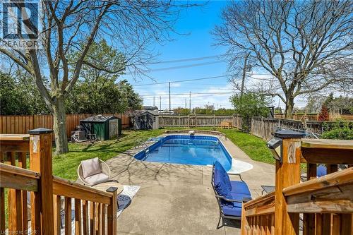 694 Mullin Way, Burlington, ON - Outdoor With In Ground Pool With Deck Patio Veranda With Backyard