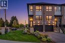 Modern townhome exterior featuring brick and panel siding - 720 Grey Street Unit# 34, Brantford, ON  - Outdoor 