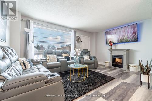 52 Village Court, Brampton, ON - Indoor Photo Showing Living Room With Fireplace