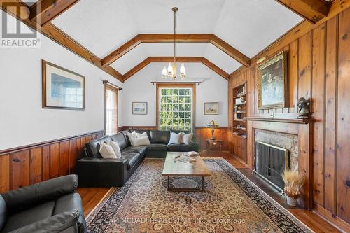 1690 Sherway Drive, Mississauga, ON - Indoor Photo Showing Living Room With Fireplace