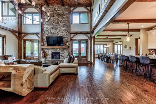 9 Windrose Valley Boulevard, Clearview, ON - Indoor Photo Showing Living Room With Fireplace