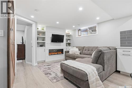 416 Golden Willow Way, Warman, SK - Indoor Photo Showing Other Room With Fireplace