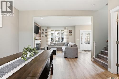 416 Golden Willow Way, Warman, SK - Indoor Photo Showing Living Room With Fireplace