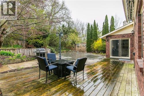 Deck with electric awning - 1774 Old Mill Road, Kitchener, ON - Outdoor With Deck Patio Veranda