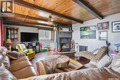 608 Aurora Street, Saskatchewan Beach, SK - Indoor Photo Showing Living Room With Fireplace