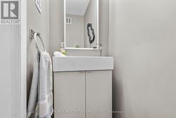Powder room in between main & basement level - 