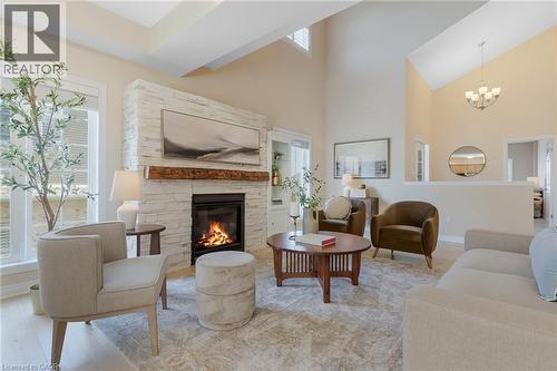 227 Chestnut Hill Crescent, Kitchener, ON - Indoor Photo Showing Living Room With Fireplace