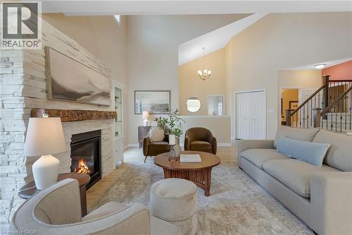 227 Chestnut Hill Crescent, Kitchener, ON - Indoor Photo Showing Living Room With Fireplace